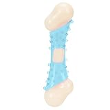 Kleines Knochenspielzeug aus ABS + TPR Sichere Molarenzähne Kleines Knochenspielzeug Verbessert die Zahnhygiene des Hundes für den Alltag zu Hause für die Reise für den Hund(S, hellblau)