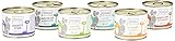 MjAMjAM - Premium Nassfutter für Hunde - Mixpaket II - mit Huhn & Ente, Rind, Pute, Kalb, Truthahn, Lamm, 6er Pack (6 x 200 g), getreidefrei mit extra viel Fleisch