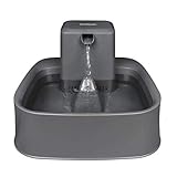 3,7 Liter Trinkbrunnen Drinkwell, Filtert Trinkwasser für Hunde und Katzen, Regt zum Trinken an, Drinkwell, Grau