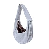 BUYGOO Hund Tragetuch Katze Haustier Schultertasche Single Schulter Sling Bag, Unterstüzung bis 5kg, Hundetragetasche komfortable und langlebige Hunde Transporttasche Tragetuch für Kleine Hunde Katzen