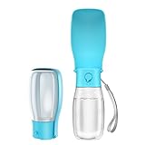 Peteast Trinkflasche Hunde 550ml: Faltbar Hundetrinkflasche für Unterwegs, BPA-frei, Hund Katze Haustiere Auslaufsicher Wasserflasche Hund zum Wandern, Reisen
