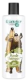 Glückstier Hundeshampoo, 250 ml, rückfettendes Shampoo für alle Hunderassen, für glänzendes Fell & bessere Kämmbarkeit, angepasster pH-Wert, 100 % vegan & tierleidfrei