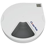 Closer Pets C500 Automatischer Futternapf für Katzen oder kleine Hunde mit digitalem Timer | für nasses oder trockenes Tierfutter, 5 Mahlzeit-Karussell, je bis zu 330 g (ehemals Cat Mate)