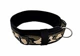 BUDDYPACK | Modernes Hundehalsband | extra-breit und weich gepolstert | für kleine, mittlere und große Hunde | Größe verstellbar | Bunt: Camouflage (S (38-43 cm))