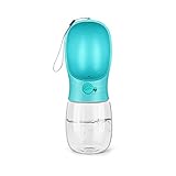 RIGHTWELL Hund Wasserflasche 350 ml Hundetrinkflasche für Unterwegs, Tragbare Haustier Wasserflasche Hund Katze Trinkflasche - Haustiere Wasserflasche Geeignet zum Gehen Reisen Trinken