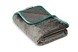 FLUFFINO® Hundedecke/ Wendedecke - Hochwertig, flauschig weiche & robuste Oberseite (150x100 cm, 40°C waschbar, Grau) Kuscheldecke/Liegedecke für große und kleine Hunde - Sofadecke
