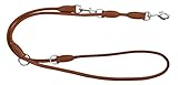 Kerbl 81098 Rundleder-Führleine Roma 200 cm, 8 mm, cognac