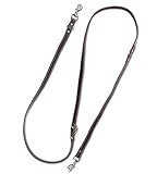 Hundeleine aus Leder - mehrfach verstellbare Führleine 2,40m - Hunde Lederleine extrem Stabil mit Edelstahl-Karabiner - Echt-Leder Leine Sammy (Dunkelbraun)