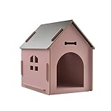 thematys Hundehütte aus Holz I Hunde-Haus für Drinnen und Draußen I Schlafplatz für Haustiere I Wetterfest und Kratzfest I Verschiedene Größen und Farben (L (58 x 44 x59 cm), Style 5)