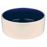 Trixie 2452 Keramiknapf, 2,3 l/ø 22 cm, creme/blau