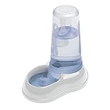Ferplast Futter- oder Wasserspender für Hunde und Katzen Azimut 600 Futterspender für Trockenfutter Wasser 0,6 L, robuster Kunststoff, rutschfester Boden, 12,5 x 19 x 19,5 cm, weiß