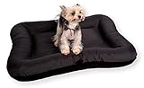4L Textil Hundebett für große Hunde KLEO Hundekorb Tierkissen Hundesofa Hundeliege Hundekissen Haustierbett Schlafplatz Hundematratze Haustierbett Waschbar Polyester (XL - 130x110 cm, Grau)