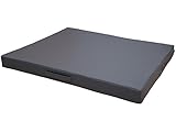 CopcoPet Hundematte Jumbo, 150 x 100 x 8cm, Grau, abwaschbares Hundebett aus kratzfestem Kunstleder, orthopädisches Hundekissen mit Viscoschaumfüllung