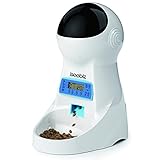 Futterautomat katze, Iseebiz 3L Automatischer Futterautomat für Hund und Katze, 4 Mahlzeiten Futterspender mit Ton Aufnahmefunktion/Zeitmesser/LCD Bildschirmanzeige