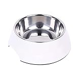 DDOXX Fressnapf, rutschfest | viele Farben & Größen | für kleine & große Hunde | Futter-Napf Katze | Hunde-Napf Hund | Katzen-Napf Edelstahl-Napf | Melamin-Napf | Weiß, 160 ml