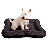4L Textil Hundebett für große Hunde KLEO Hundekorb Tierkissen Hundesofa Hundeliege Hundekissen Haustierbett Schlafplatz Hundematratze Haustierbett Waschbar Polyester (M - 90x70 cm, Grau)