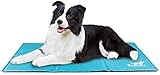Toozey Kühlmatte für Hunde Katzen Selbstkühlend - Druckaktivierte Gel Hund Kühldecke, Kein Wasser oder Kühlschrank Benötigt, Kratzfest/Wasserdicht/rutschfest Kühlmatte für Hunde, Blau L (90 * 50cm)