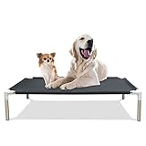 Hundebett - Erhöhtes Hundesofa waschbar rutschfest Katzenbett，Hundebetten für Mittlere Hunde & Kleine Hunde（85x65x19cm，M，Schwarz）