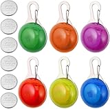 Faburo 6pcs Hunde Leuchtanhänger Sicherheits Clip-On LED Licht 3 Blinkmodis