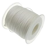 DANDELION 90m Nylonband Kordel 1mm weiß wasserfest Nylonschnur Top Qualität Schmuckherstellung basteln DIY Grundpreis 0.12 Cent je Meter