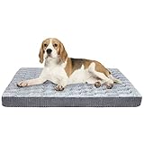 JOEJOY Hundematte, Orthopädisches Hundebett Memoryschaum Hundekissen Atmungsaktivem Hundesofa Hundehaus Waschbar Hundematratze für Mittelgroße Kleine Hunde - 74 x 46 x 8 cm (M), Grau