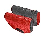 Kurgo Loft Hundejacke, Mit Hundegeschirr kombinierbar, Wasserdicht und reflektierend, Ideal für den Winter, Größe XL, Rot/Grau