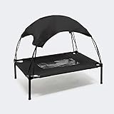 Wiltec Hundeliege Schwarz 60x45x16cm bis 30kg Relaxliege Hundebett Katzenliege Haustier Schlafplatz Sonnend