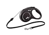 flexi New Classic S Seil 8 m schwarz für Hunde bis 12 kg