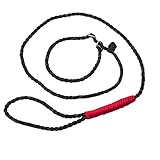 Golden Pets Paracord Retrieverleine I Zugstopp I 1,7m I reflektierend, extrem leicht & robust I integrierter Halsung I geflochtene hochwertige Trainingsleine I + Gratis E-Book
