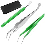 Fttouuy Zeckenzange | Zeckenentferner aus Edelstahl | Zeckenhaken + Zeckenpinzette 3 Sets 100% effiziente & sichere Entfernung von Zecken bei Mensch, Hund, Katze