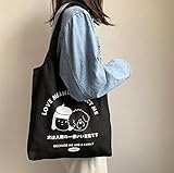 Zshhy Frauen Leinwand Umhängetaschen Baumwolle Frau Tragetasche Handtasche Cartoon Hundetuch Einkaufstasche Mädchen Student-D_34 * 39Cm