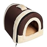 Youth Union Hundebett Hundehütte, Weiche Katzenhöhle Katzenhaus Haustier Bett Warm Schlafsack mit Abnehmbar Kissen für Hunde Katzen Hasen