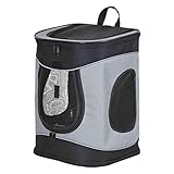 Trixie 28944 Rucksack Timon, 34 × 44 × 30 cm, schwarz/grau