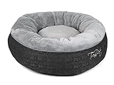 TrendPet Lunabed - Das runde Kuschelbett für Hunde und Katzen (M, Grau)