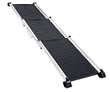PETGARD Hundetreppe, klappbare Teleskoprampe für das Auto, dreiteilige Einstiegshilfe auch für große Haustiere, 73-163 cm, Charleston