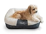 TrendPet LunaLounge Kuschelbett für Hunde und Katzen in 3 Größen und Farben (S, Beige)