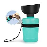 AVNICUD Hundetrinkflasche für unterwegs, 520ml Hunde Wasserflasche, BPA-frei, Tragbare Haustier Trinkflasche für Haustiere Unterwegs, Spaziergang, Reise und Wandern