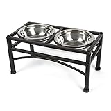 Funkeen® Futternapf Napfständer Futterstation Hundebar fressnapf Hundnäpfe mit Gestell (M)