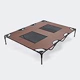 Wiltec Haustierliege Outdoor Hundebett Katzenliege Schlafplatz XL 122 x 93 x 20 cm Braun bis 30 kg