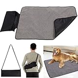 Faltbare Wasserdichte Haustier Decke Camping Decke Hund Katze Mat Wärmende Decke mit Tasche 100 x 70 cm Hundebett Hundematte für Outdoor Innen Große Reisedecke für Haustier