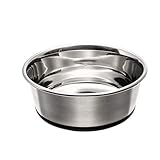 HUNTER EDELSTAHL Futternapf, für Hunde und Katzen, rutschhemmend, pflegeleicht, 1100 ml