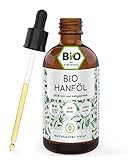Bio Hanföl für Hunde und Katzen [100ml] aus kontrolliert biologischem Anbau, Natürliche Haut- und Fellpflege für Haustiere, DE-ÖKO-060, 100ml Tropfflasche