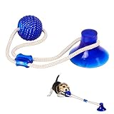 Pet Chew Ball Spielzeug, Naturkautschuk ungiftige Hund Seil Chew Kugel mit Saugnapf for Zahnreinigung zwicken Ziehen Kauen Spielen, Pet Molar Biss Spielzeug Bälle for Small Medium Large Hunde. zcaqtaj