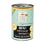 VEGDOG Adult Hunde Nassfutter, 6er Pack 800g Dose, veganes Alleinfuttermittel hypoallergenes, getreidefreies Hundefutter feucht, Sensibelchen & Senior, für Allergiker