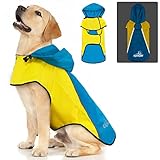 Regenjacke Hund DQGHQME Hunderegenmantel, Regenmantel Hund Wasserdicht, Einstellbare Regencape Hund, Reflektierender Wasserdichter Hundemantel Ultraleicht für Große Mittlere Kleine Haustier Hund (M)