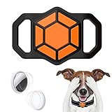 anhänger für Airtag Hundehalsband, Silikon AirTag Hülle Halter für Apple Airtag GPS Tracking Finder Hund Katzenhalsband Schlaufenzubehör, Anti-verlorene tragbare Air Tag Schutzhülle (Schwarz)