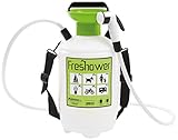 Epocaspa 8311.S00 Tragbare Dusche, Kunststoff, 7L, transparent / Grün / Schwarz