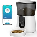 Futterautomat Katze mit 2.4G WiFi, GIOTOHUN 4L Katzenfutter Automat, APP-Steuerung, 1-10 Mahlzeiten pro Tag, 10s Aufnahme, Doppeltes Netzteil, Geeignet für Kleine und Mittlere Haustiere