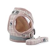 BLEVET Weich Vest Harness Geschirr Verstellbar Sicher Kontrolle Welpengeschirr Weste Brustgeschirr für Katze/Hunde MZ083 (L, Pink)