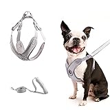 Hundegeschirr für Mittlere Kleine Hunde Welpen Haustier (7,5-14kg), No Pull Atmungsaktiv Brustgeschirr Mesh Brustgeschirr, reflektierend Verstellbare Softgeschirr